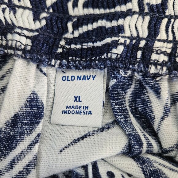 Tropical Womens Size XL Linen Rayon Leaf Print Button Up Sundress Casual Summer - Picture 9 of 10